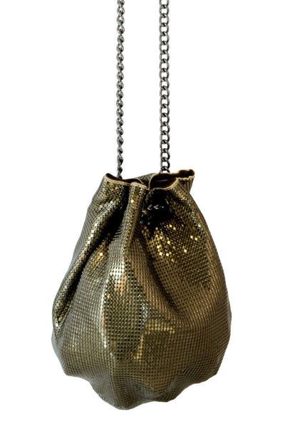 Bucket Bag in Antique Gold by Whiting and Davis - RENTAL