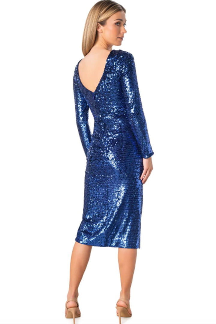 Micah Blue Sequin Midi Dress by Dress The Population - FINAL SALE The Fitzroy Micah Blue Sequin Midi Dress by Dress The Population - FINAL SALE The Fitzroy