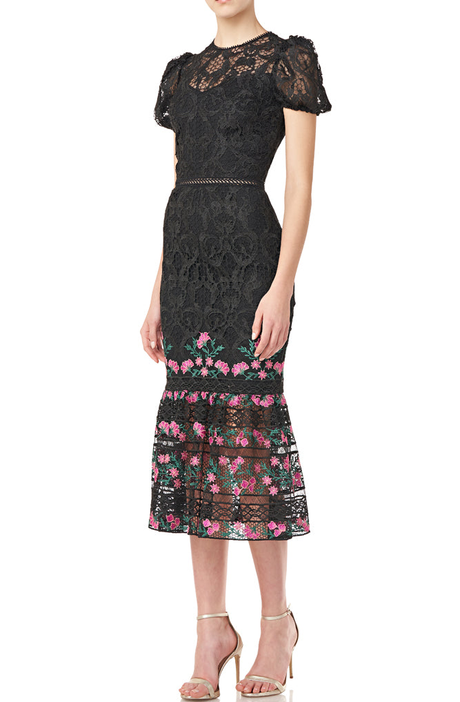 Lorelai Lace Midi Dress by ML Monique Lhuillier