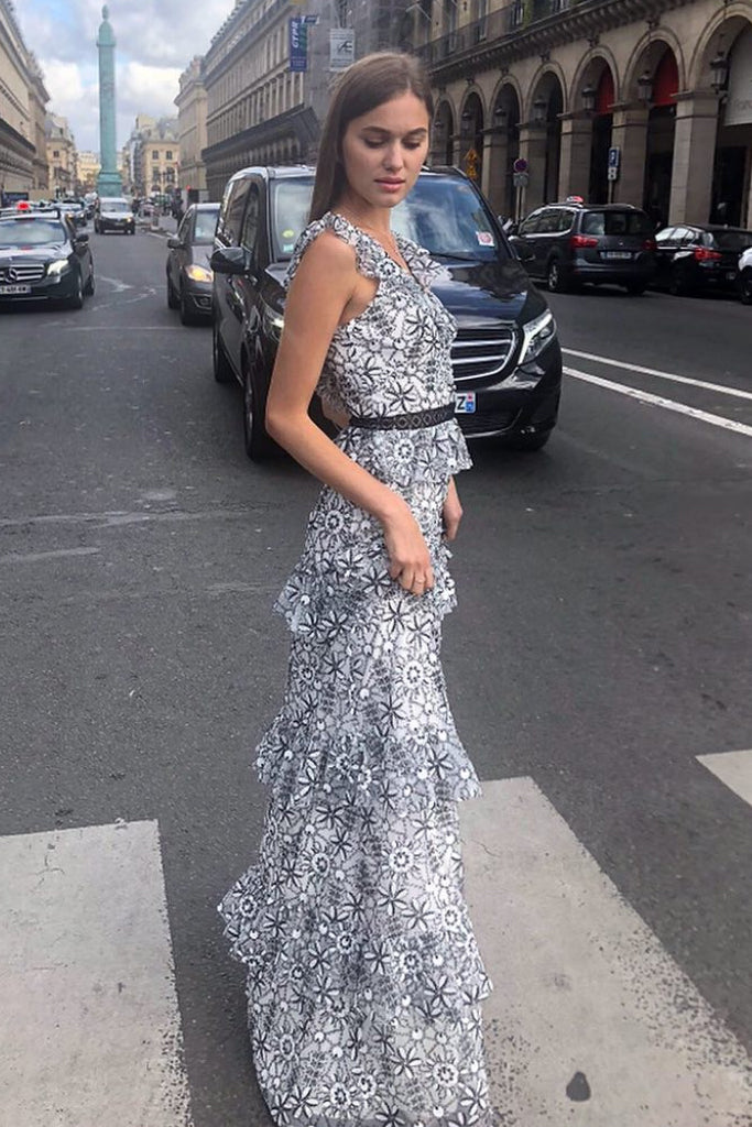Colette Ruffle Gown by ML Monique Lhuillier - RENTAL