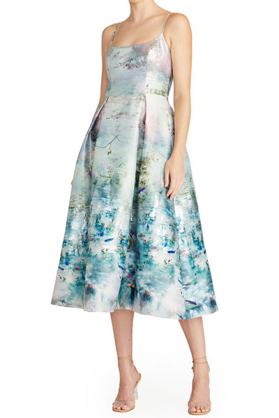 Watercolour Midi Dress by ML Monique Lhuillier - RENTAL