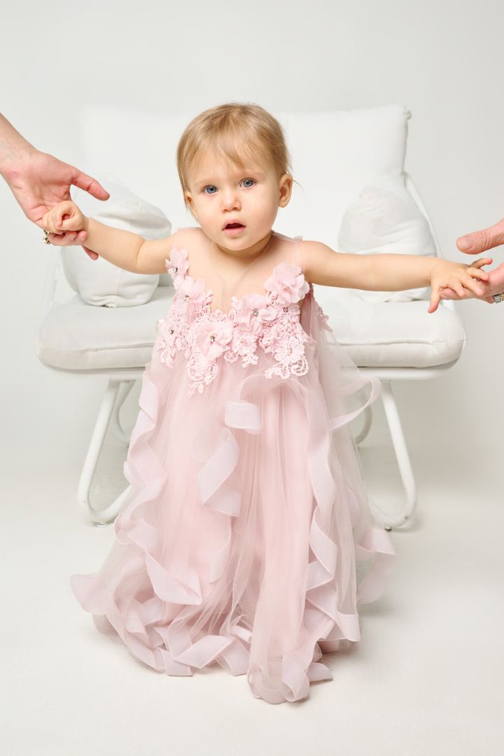 The Zoe in Pink - Children's Designer Dress by Narces - RENTAL