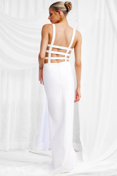 Neto Dress in White by Lexi - RENTAL