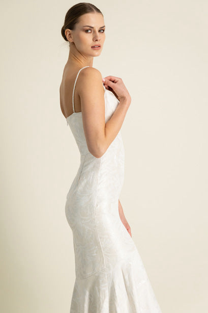 Baroque Pearl Gown by ML Monique Lhuillier - RENTAL