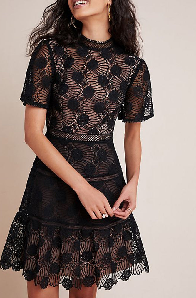Peyton Lace Mini Dress by ML Monique Lhuillier