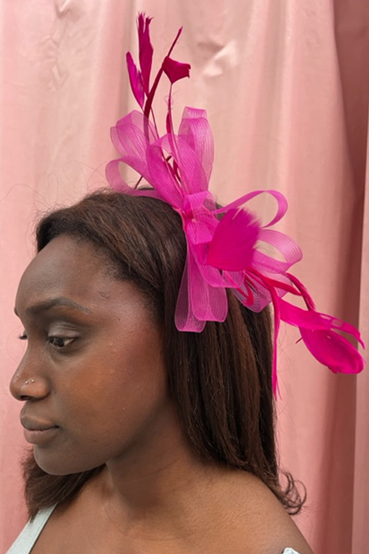 Woodbine Pink Fascinator - RENTAL