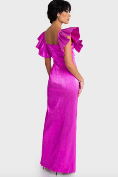 Prince Gown in Fuchsia by Black Halo - FINAL SALE
