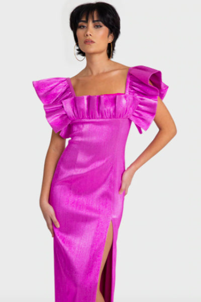 Prince Gown in Fuchsia by Black Halo - FINAL SALE