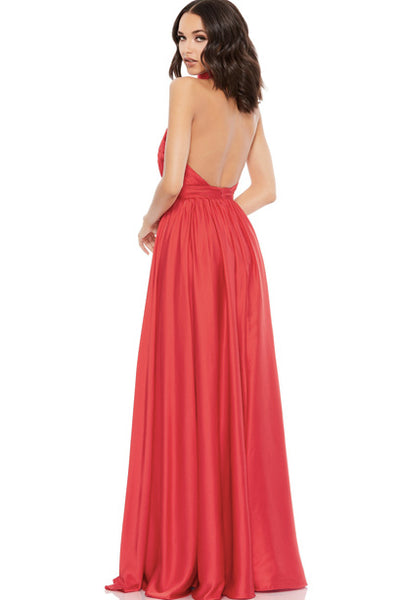 red backless gown rental Canada