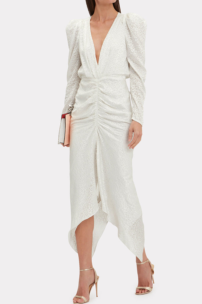Astrid Dress in White Leopard Burnout by Ronny Kobo - FINAL SALE