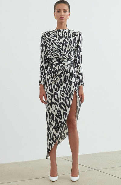 Ronny Kobo Jade Dress Leopard Print