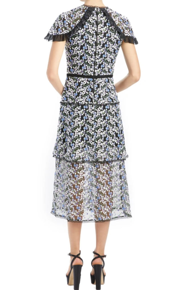 Rosamund Lace Midi Dress by ML Monique Lhuillier - RENTAL – The Fitzroy