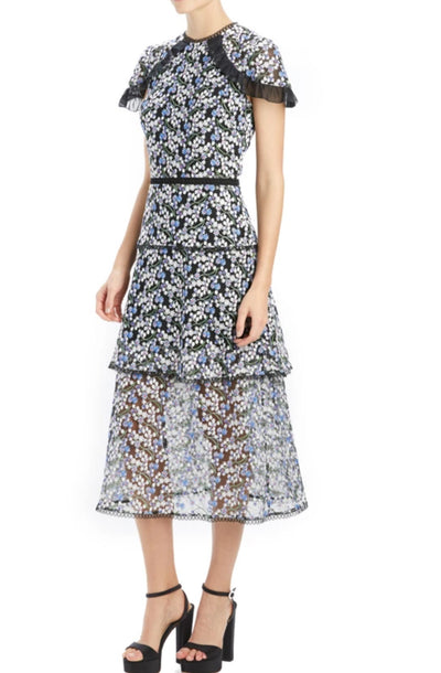 Rosamund Lace Midi Dress by ML Monique Lhuillier - RENTAL – The Fitzroy