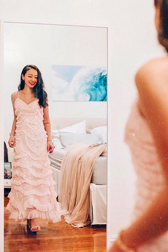 Nevaeh Ruffle Gown by Aidan Mattox - RENTAL