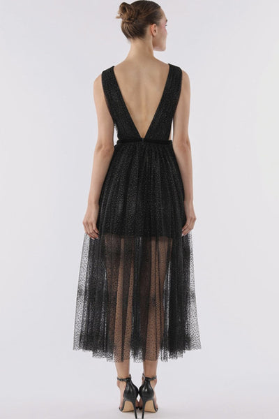 Sau Lee Heather Glitter Tulle Dress