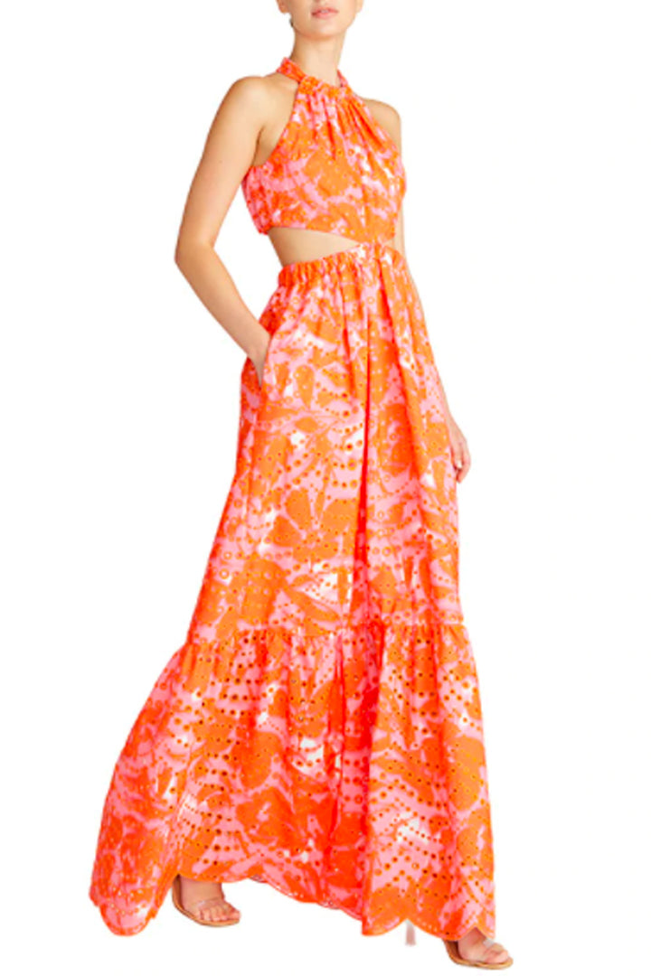Sleeveless Long Halter Dress ML MONIQUE LHULLIER