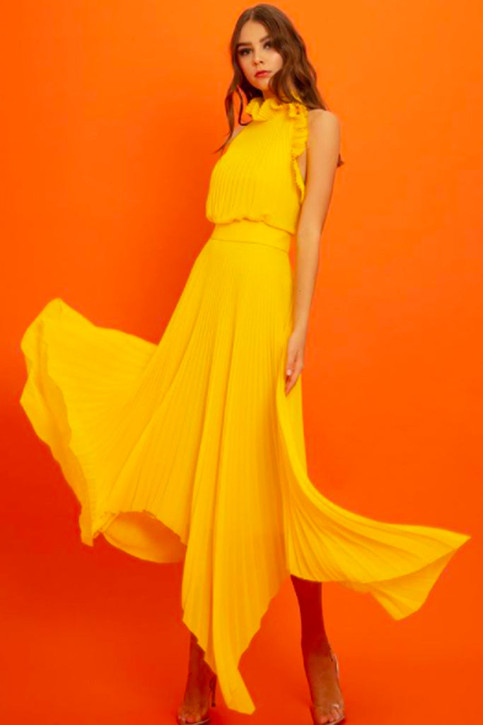 Seychelles Pleated Dress by Gemy Maalouf - FINAL SALE