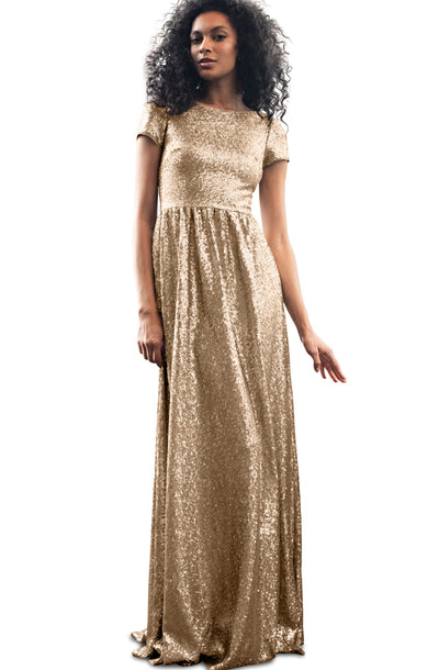 Gold sequin gown - rental - dress rental Canada