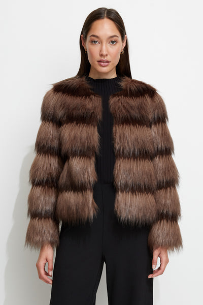 Sound Wave Faux Fur Jacket by Unreal Fur - RENTAL