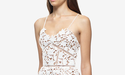 Azaelea Dress in White by Self Portrait - RENTAL