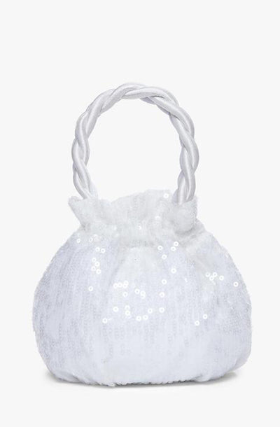 Staud Grace Bag White Sequin