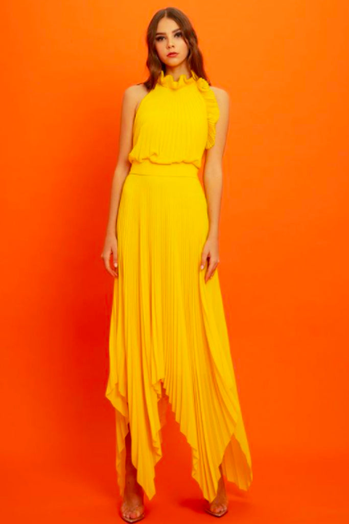 Seychelles Pleated Dress by Gemy Maalouf - FINAL SALE