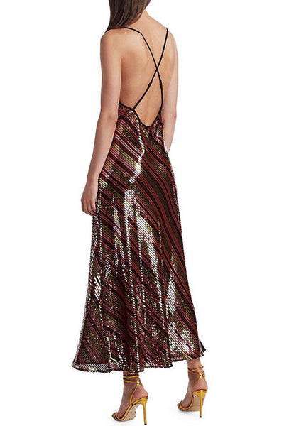 Sylvie Sequin Slip Dress by Rixo London - RENTAL