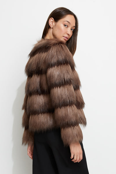Sound Wave Faux Fur Jacket by Unreal Fur - RENTAL