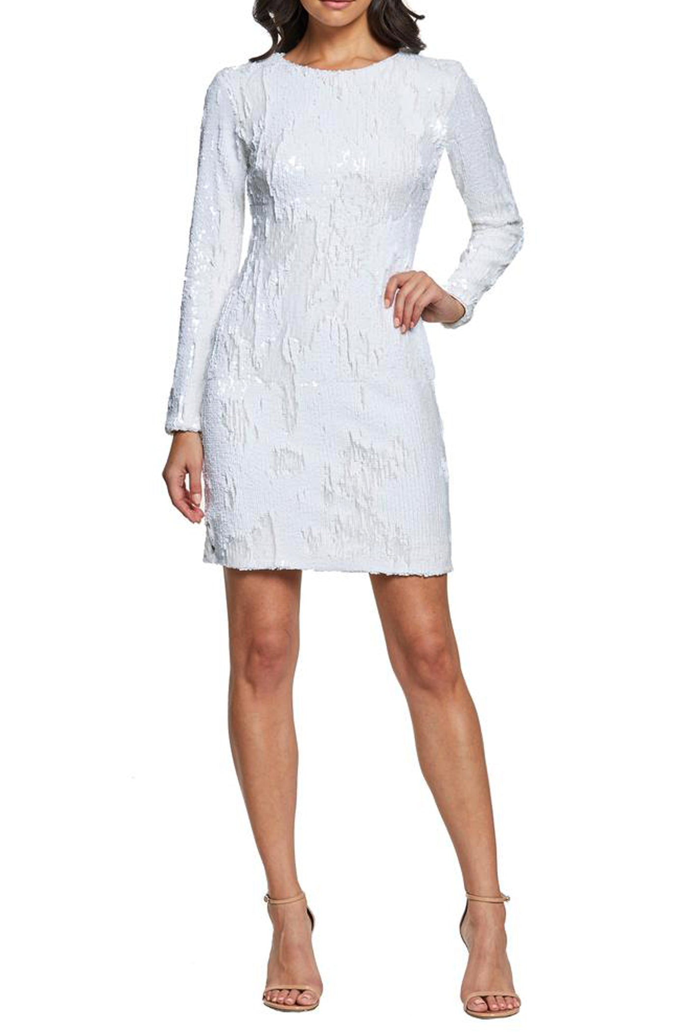 Kurkova White Sequin Mini Dress by Dress The Population - RENTAL