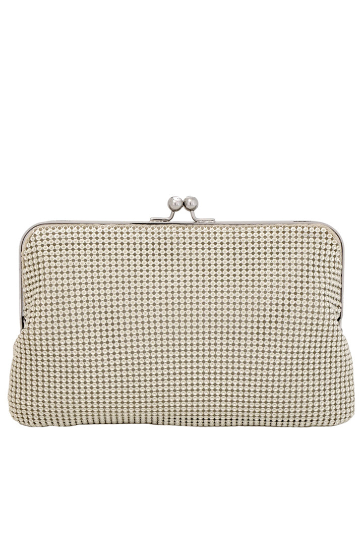 At Last Clutch in Pearl by Whiting and Davis - RENTAL