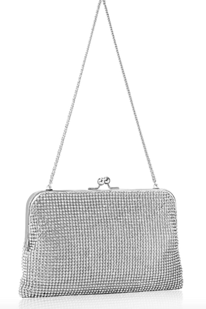 At Last Clutch in Silver by Whiting and Davis - RENTAL