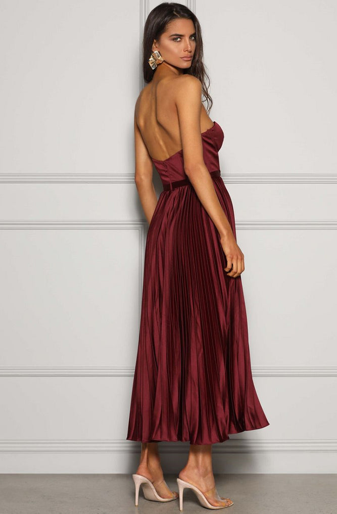 Milan Dress in Wine by Elle Zeitoune - FINAL SALE The Fitzroy Milan Dress in Wine by Elle Zeitoune - FINAL SALE The Fitzroy
