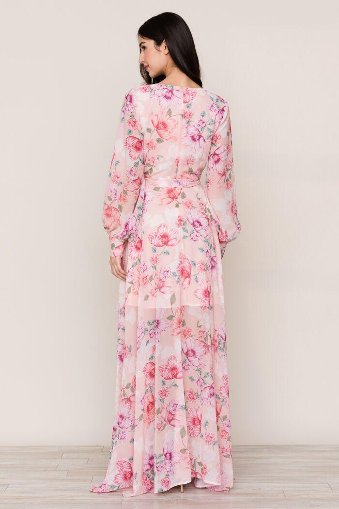 Pink floral maxi dress by Yumi Kim Rental